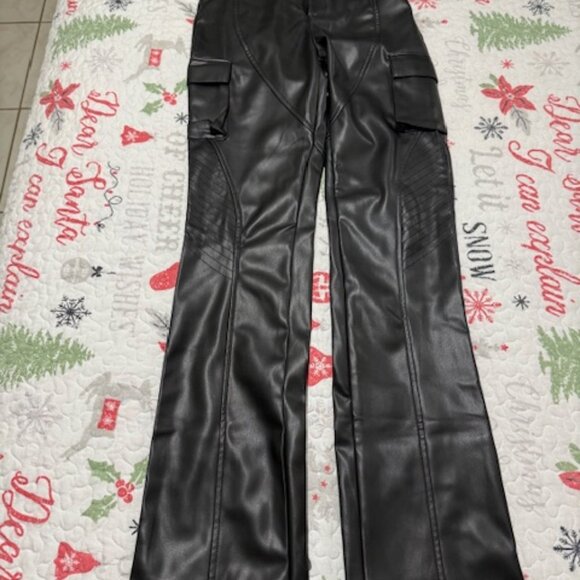 Maniere De Voir Black Leather Pants - Picture 7 of 7